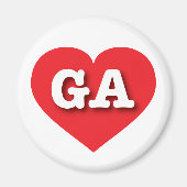 Georgia Red Heart - Ik hou van GA Magneet (Voorkant)