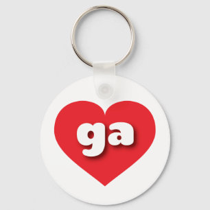 Georgia Red Heart - Ik hou van ga Sleutelhanger