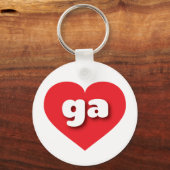 Georgia Red Heart - Ik hou van ga Sleutelhanger (Voorkant)