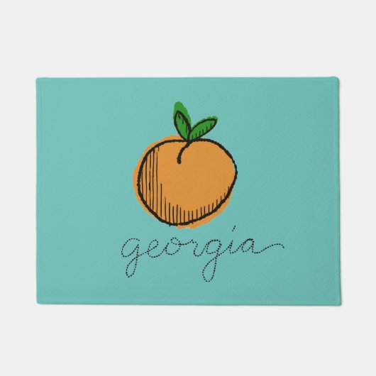 Georgia Retro Peach Deurmat (Voorkant)