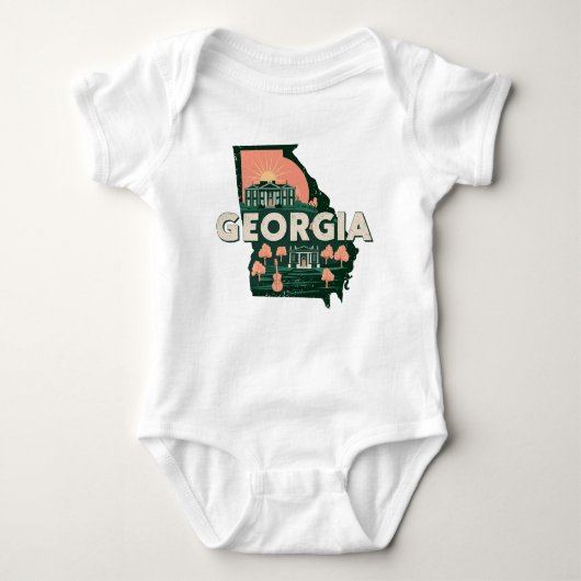Georgia Retro Silhouette Romper (Voorkant)