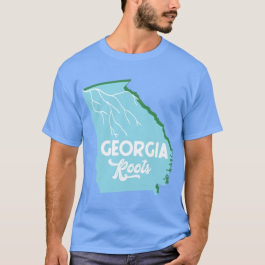 Georgia Roots Aqua Green T-shirt (Voorkant)