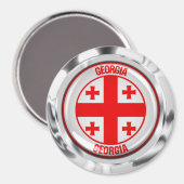 Georgia Round Emblem Magneet (Voorkant / Achterkant)