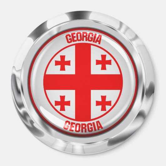 Georgia Round Emblem Magneet (Voorkant)