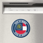 Georgia Round Emblem Magneet (Insitu (Vaatwasser))