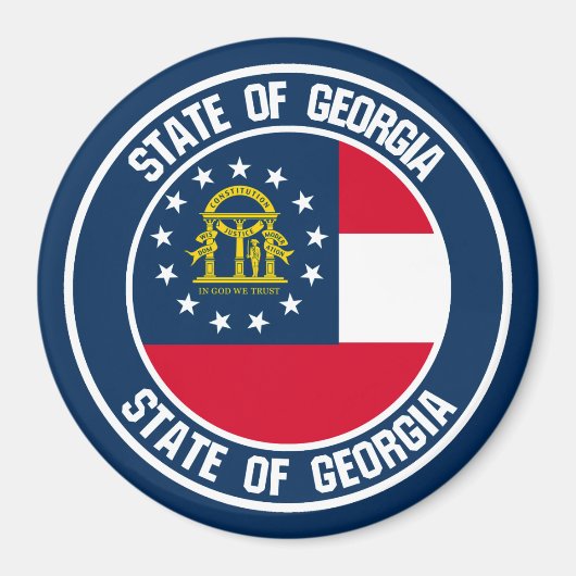 Georgia Round Emblem Magneet (Voorkant)
