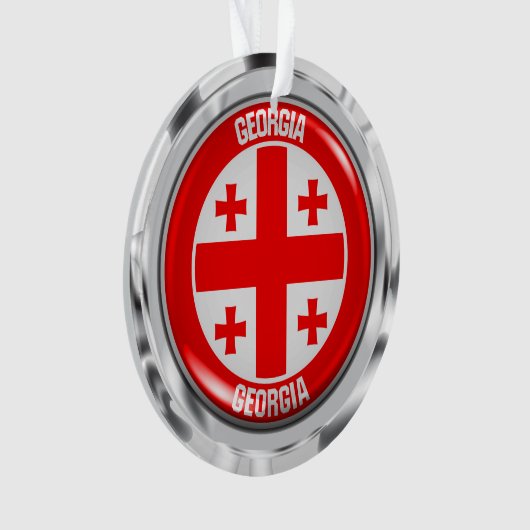 Georgia Round Emblem Ornament (voorkant)