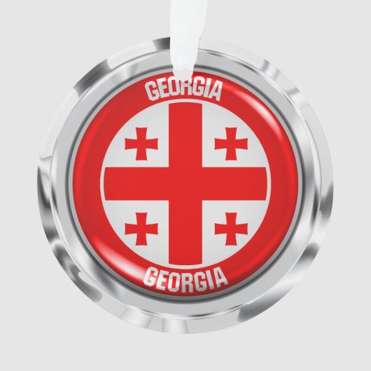 Georgia Round Emblem Ornament (voorkant)