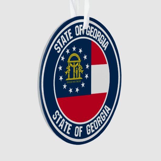 Georgia Round Emblem Ornament (voorkant)
