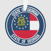 Georgia Round Emblem Ornament (voorkant)