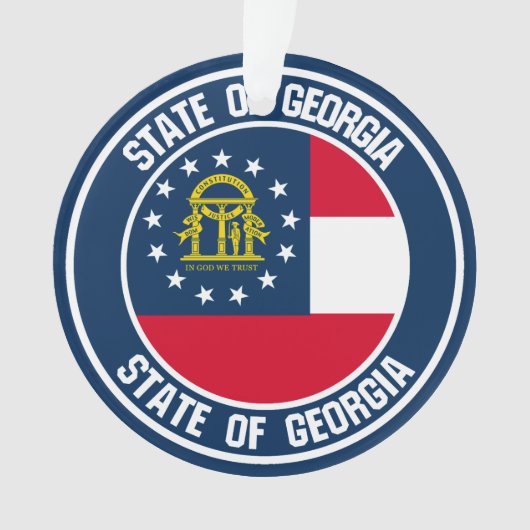 Georgia Round Emblem Ornament (voorkant)