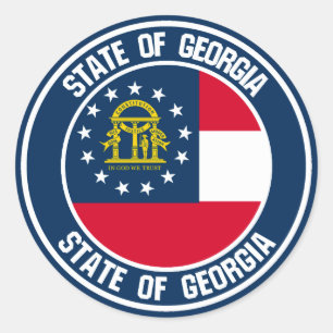 Georgia Round Emblem Ronde Sticker