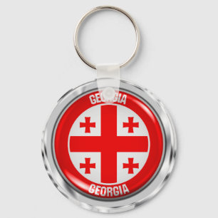 Georgia Round Emblem Sleutelhanger