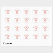 Georgia roze meisje ronde sticker (Vel)