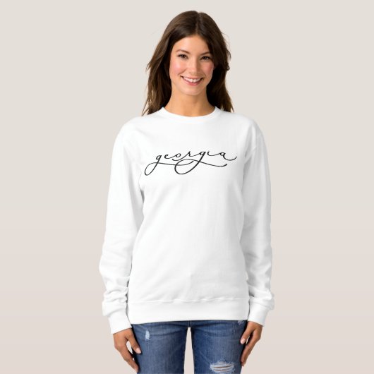 Georgia Script State Women's Sweatshirt (Voorkant volledig)