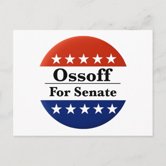 Georgia-senator Jon Ossoff herkozen in 2026 Briefkaart (Voorkant)