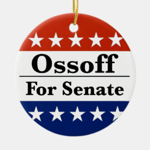 Georgia-senator Jon Ossoff herkozen in 2026 Keramisch Ornament