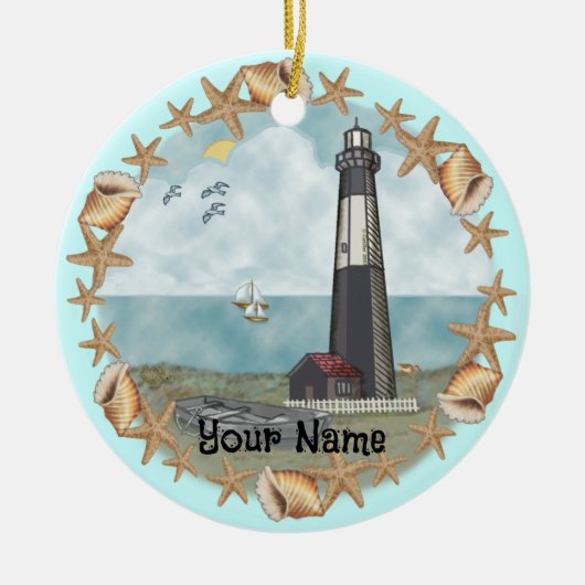 Georgia Shells Lighthouse Ornament (Voorkant)