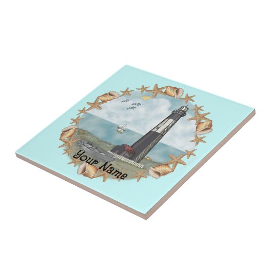 Georgia Shells Lighthouse Tegel Tegeltje (Zijkant)