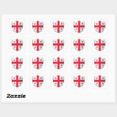 Georgia Silver Shield Flag Vierkante Sticker (Vel)
