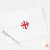 Georgia Silver Shield Flag Vierkante Sticker (Envelop)