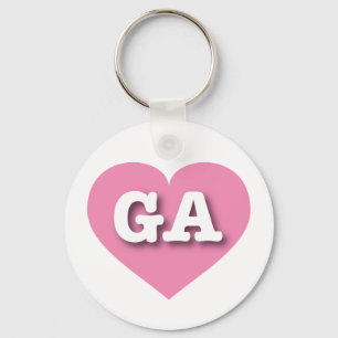Georgia Solid Pink Heart - Big Love Sleutelhanger