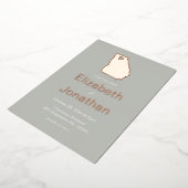 Georgia Staatskaart Save The Date Rose Goud  Folie Uitnodiging (Gedraaid)