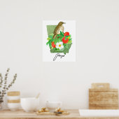 Georgia Staatsvorm Vogel Brown Thrasher Poster (Keuken)