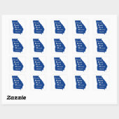 Georgia start Ossoff Warnock Vierkante Sticker (Vel)