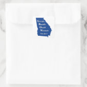 Georgia start Ossoff Warnock Vierkante Sticker (Tas)