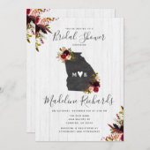 Georgia State Bestemming Bruids Douche Uitnodiging (Voorkant / Achterkant)