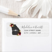 Georgia State Bestemming Bruiloft retour adres Etiket (Insitu)