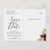 Georgia State Bestemming Rustic Save the Date Aankondigingskaart (Achterkant)