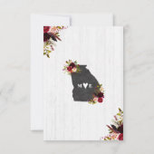 Georgia State Bestemming Rustieke bruiloft RSVP (Achterkant)