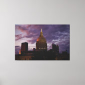 Georgia State Capitol bij zonsondergang - Canvas (Voorkant)
