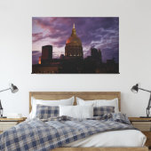 Georgia State Capitol bij zonsondergang - Canvas Afdruk (Insitu (Slaapkamer))