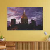 Georgia State Capitol bij zonsondergang - Canvas Afdruk (Insitu (Woonkamer))