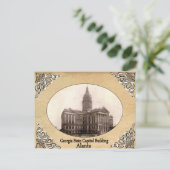 Georgia State Capitol Building Old Briefkaart (Staand voorkant)