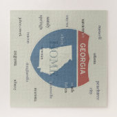 Georgia State Cities Puzzle – Custom Home Puzzle Legpuzzel (Horizontaal)