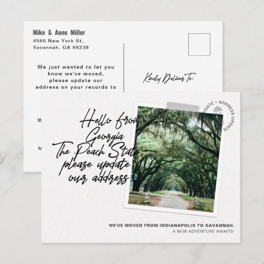 Georgia State Destination Bewegende Aankondiging (Voorkant / Achterkant)