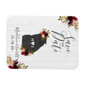 Georgia State Destination Rustic Save the Date Magneet (Horizontaal)