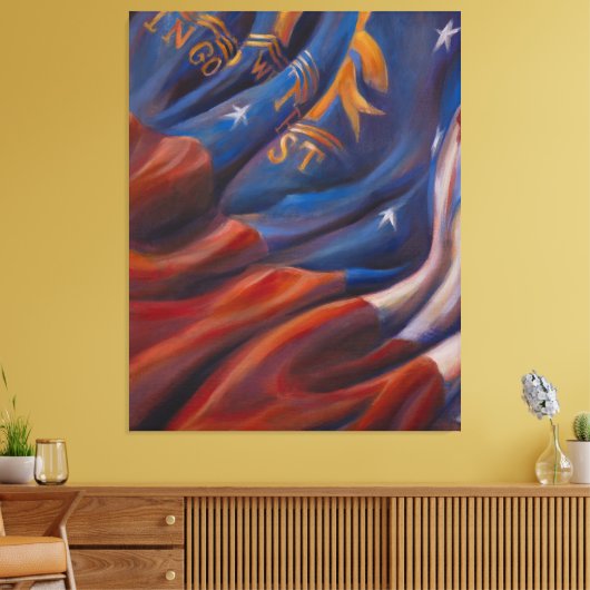 Georgia State Flag - Canvas Afdrukken (Insitu (Woonkamer))