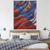 Georgia State Flag - Canvas Afdrukken (Insitu (Slaapkamer))