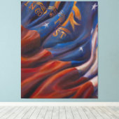 Georgia State Flag - Canvas Afdrukken (Insitu (Houten vloer))