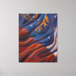 Georgia State Flag - Canvas Afdrukken