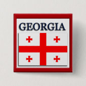 Georgia State Flag Design Button (Voorkant)