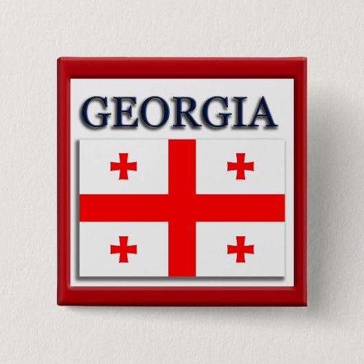 Georgia State Flag Design Button (Voorkant)