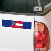 Georgia State Flag Design Decor Bumpersticker (Op Truck)