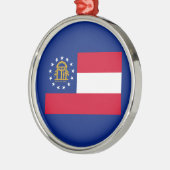 Georgia State Flag Design Decor Metalen Ornament (Links)