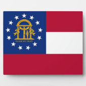 Georgia State Flag Plaque Fotoplaat (Voorkant)